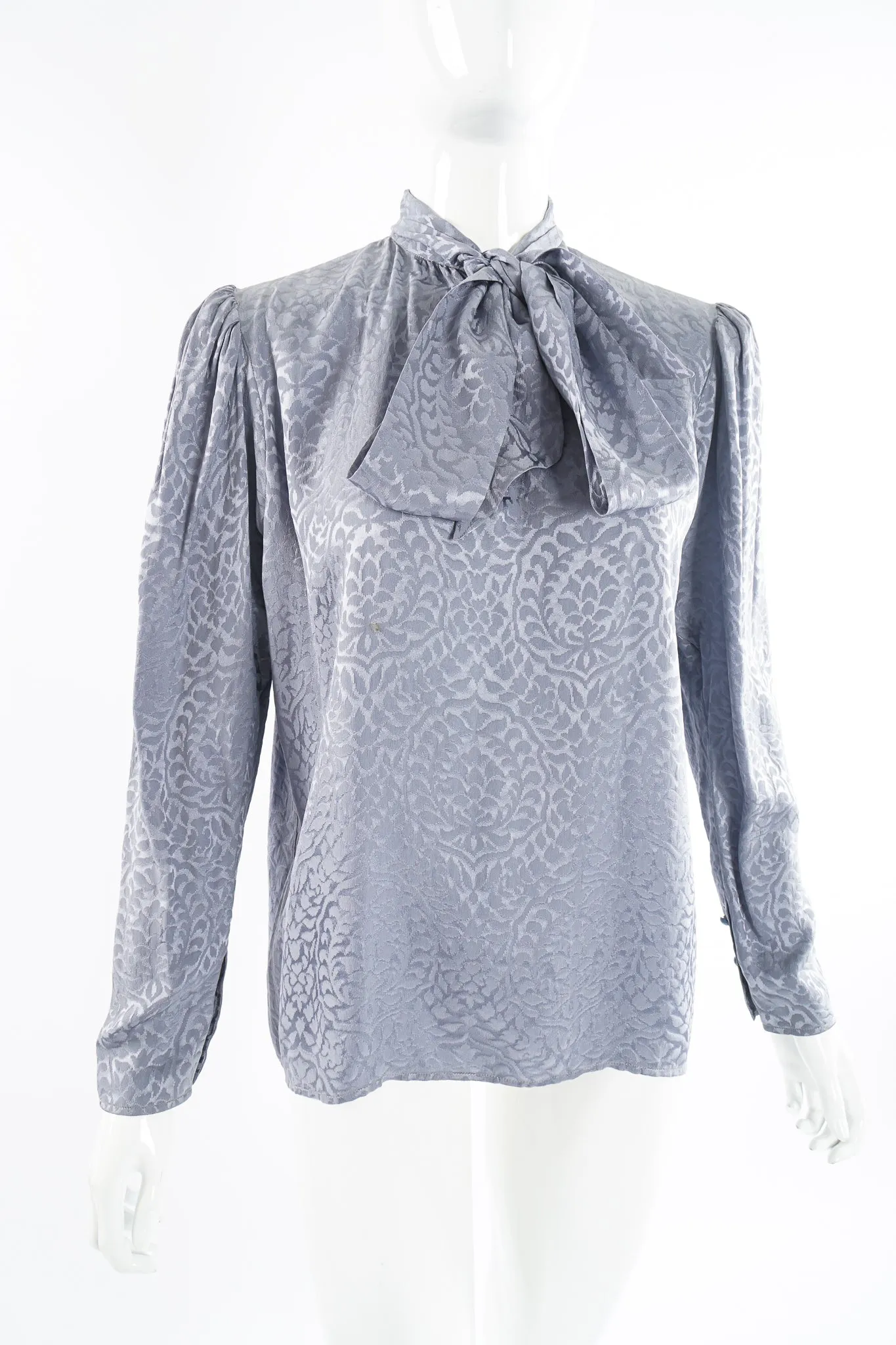 Slit Neck Bow Blouse