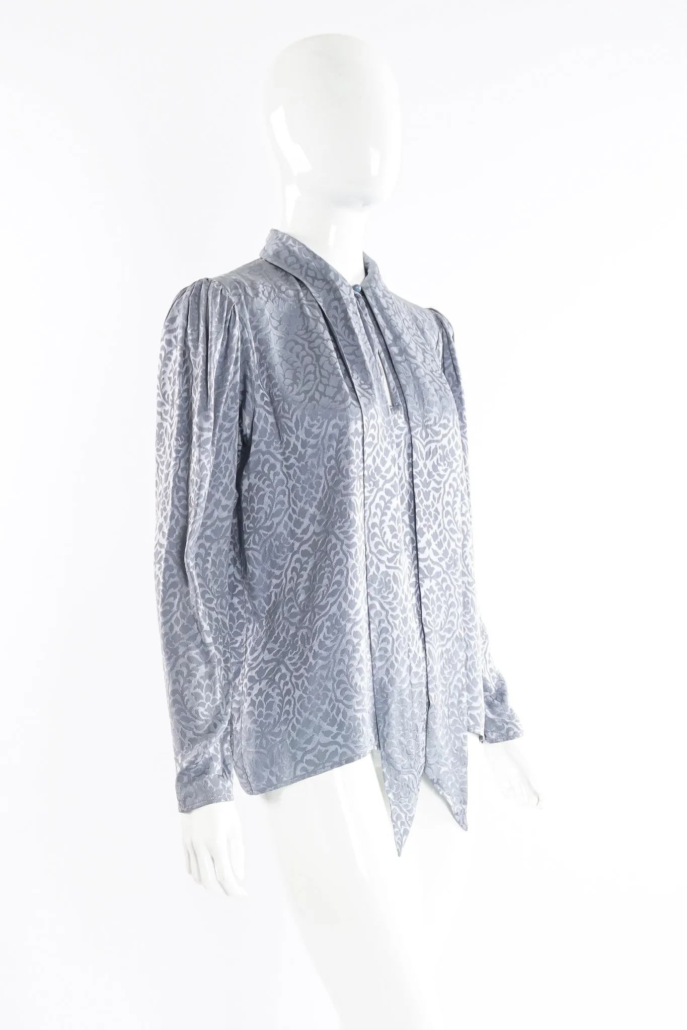 Slit Neck Bow Blouse