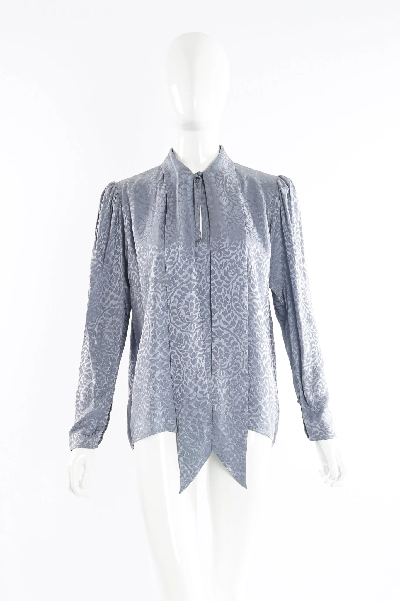 Slit Neck Bow Blouse