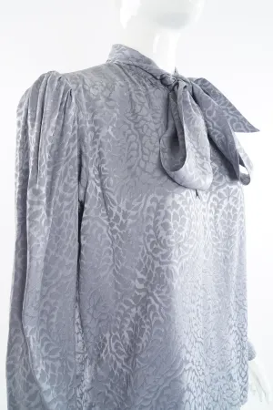 Slit Neck Bow Blouse