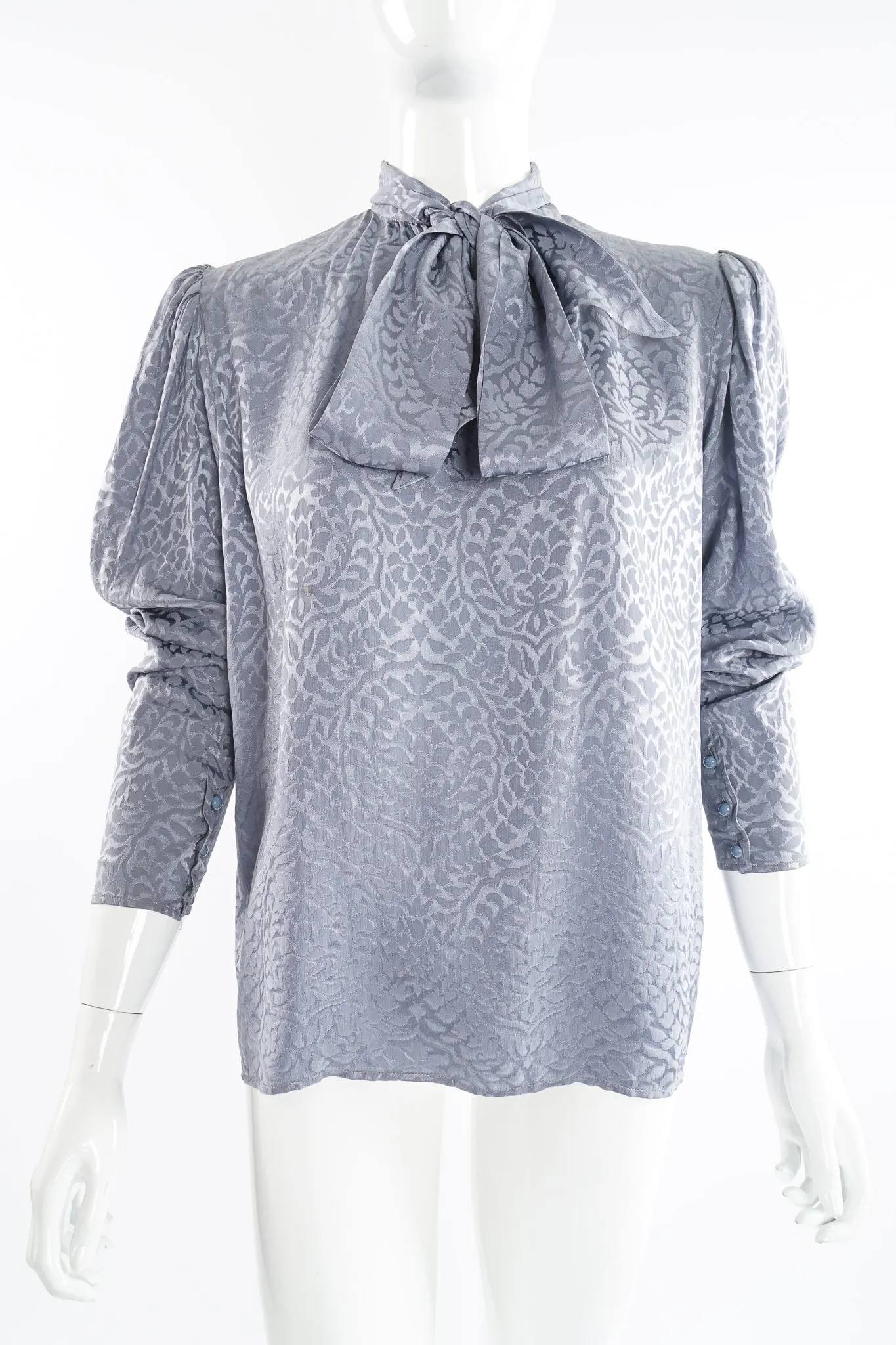 Slit Neck Bow Blouse