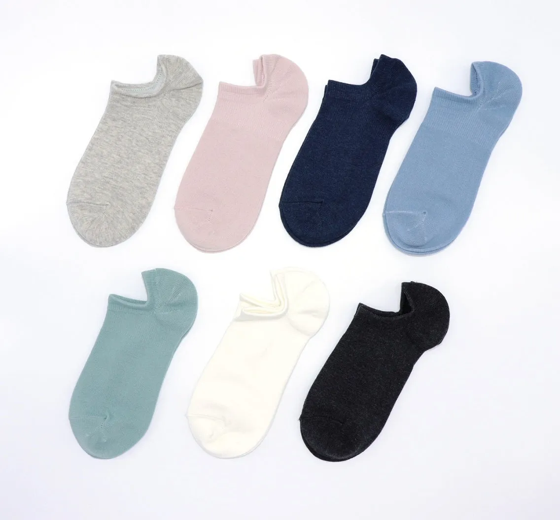 Sneaker Socks - Organic Cotton Foot Cover - Charcoal