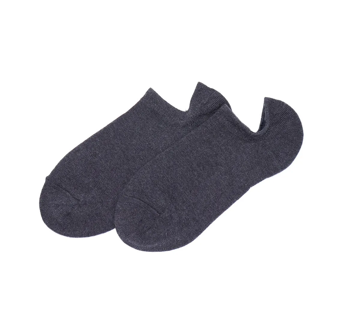 Sneaker Socks - Organic Cotton Foot Cover - Charcoal