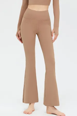 Sport High Waist Stretch Pocket Flared Shaping Yoga Pants