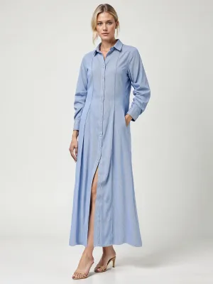 Stripe Shirt Maxi Dress