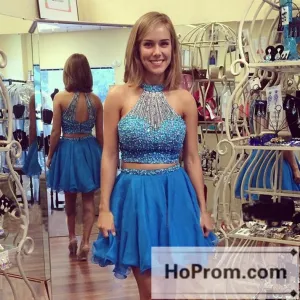 Stunning Two Piece Short Prom Dresses Homecoming Dresses