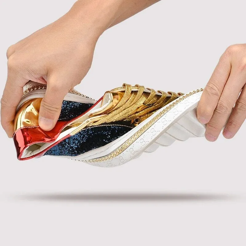 Stylish And Elegant Sports Golden Shoes For Men