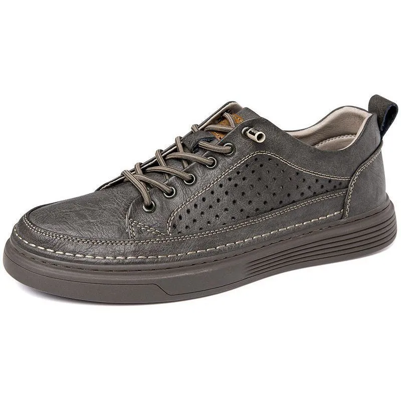 Summer New Breathable Soft Bottom Lightweight Sneakers Men's Retro Hole Casual Sneakers