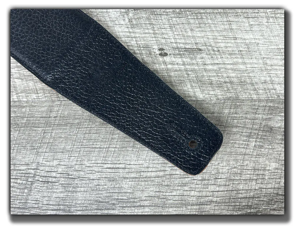 The Reticent - Ancho Chili Veg Tan Leather Guitar Strap