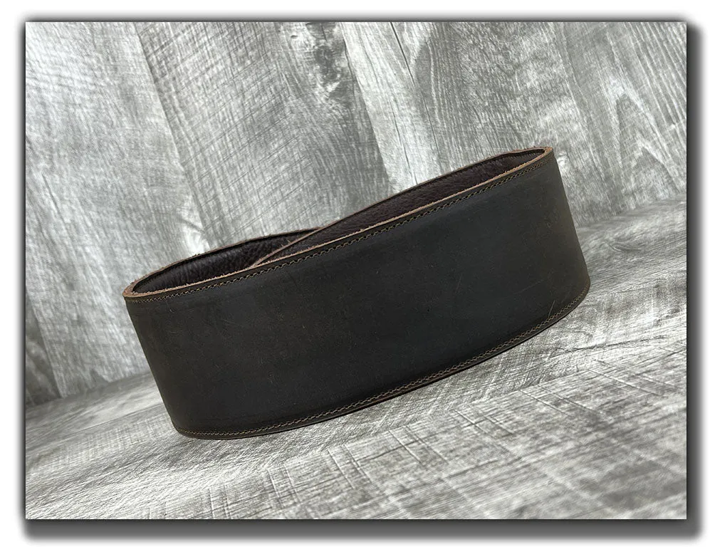 The Reticent - Whiskey Brown Leather Guitar Strap