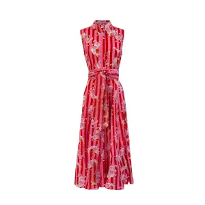 Tibetan Dragon Sleeveless Belted Dress