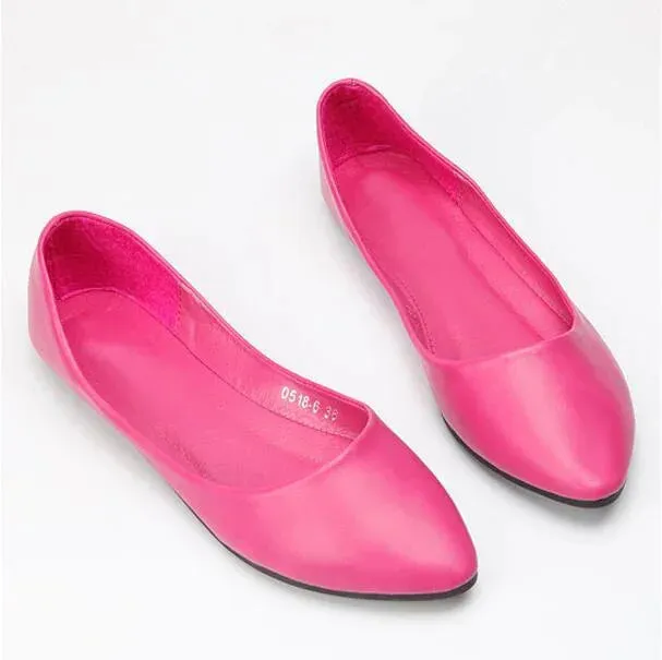 TIMETANGGenuine Leather Flat Shoes Woman Hand-sewn Leather Loafers Cowhide Spring Candy color CasualShoes Women Flats WomenShoes