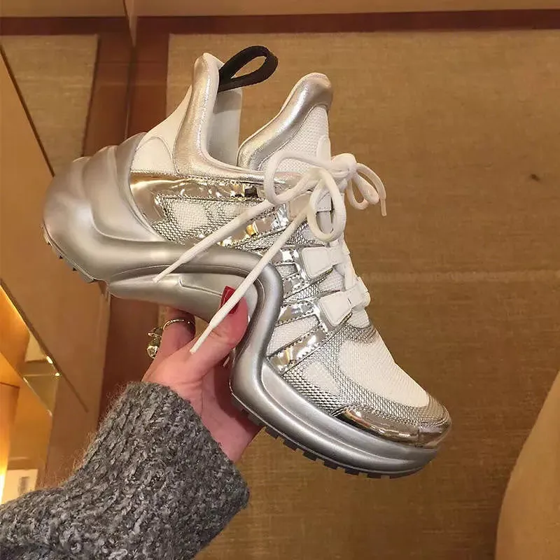 Trend Silver Casual Increasing Sports Shoes
