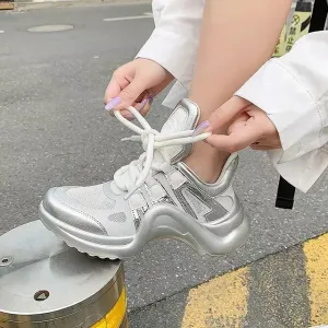 Trend Silver Casual Increasing Sports Shoes