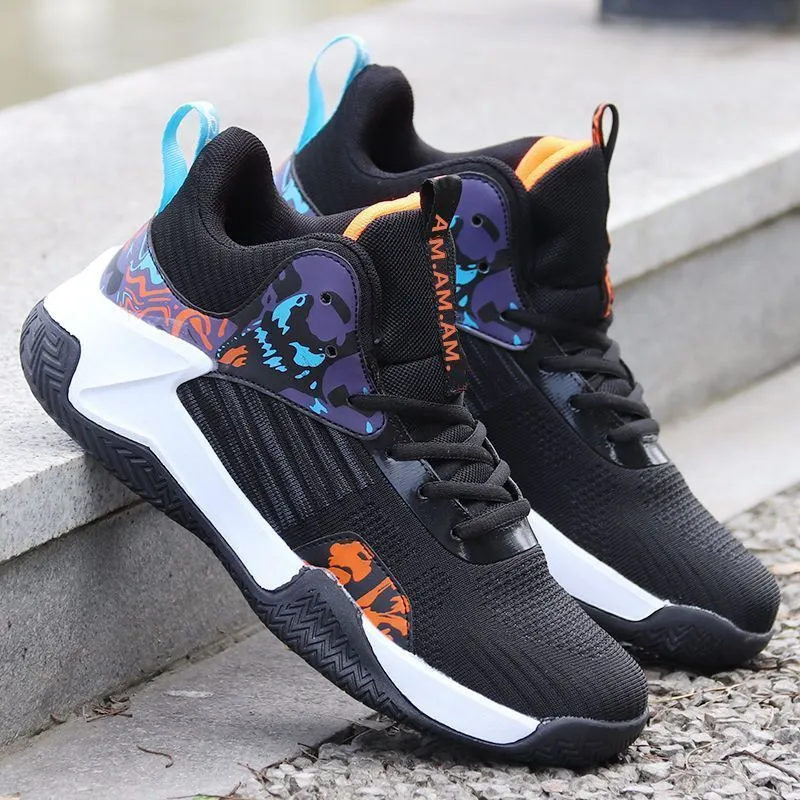 Tristan – Breathable Men's Basketball Sneakers with Mid-High Shaft and Non-Slip Sole