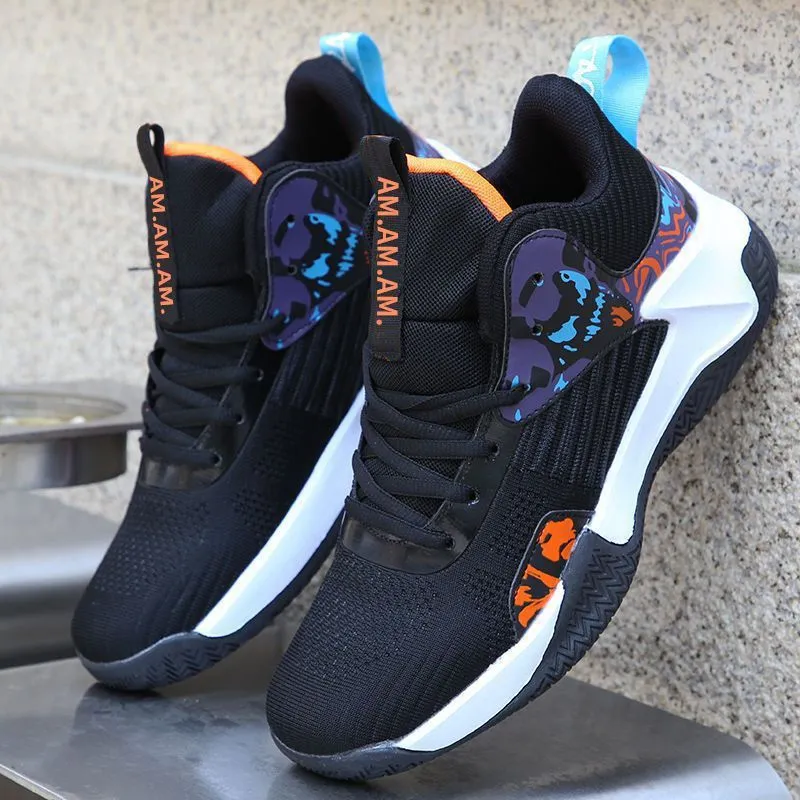 Tristan – Breathable Men's Basketball Sneakers with Mid-High Shaft and Non-Slip Sole