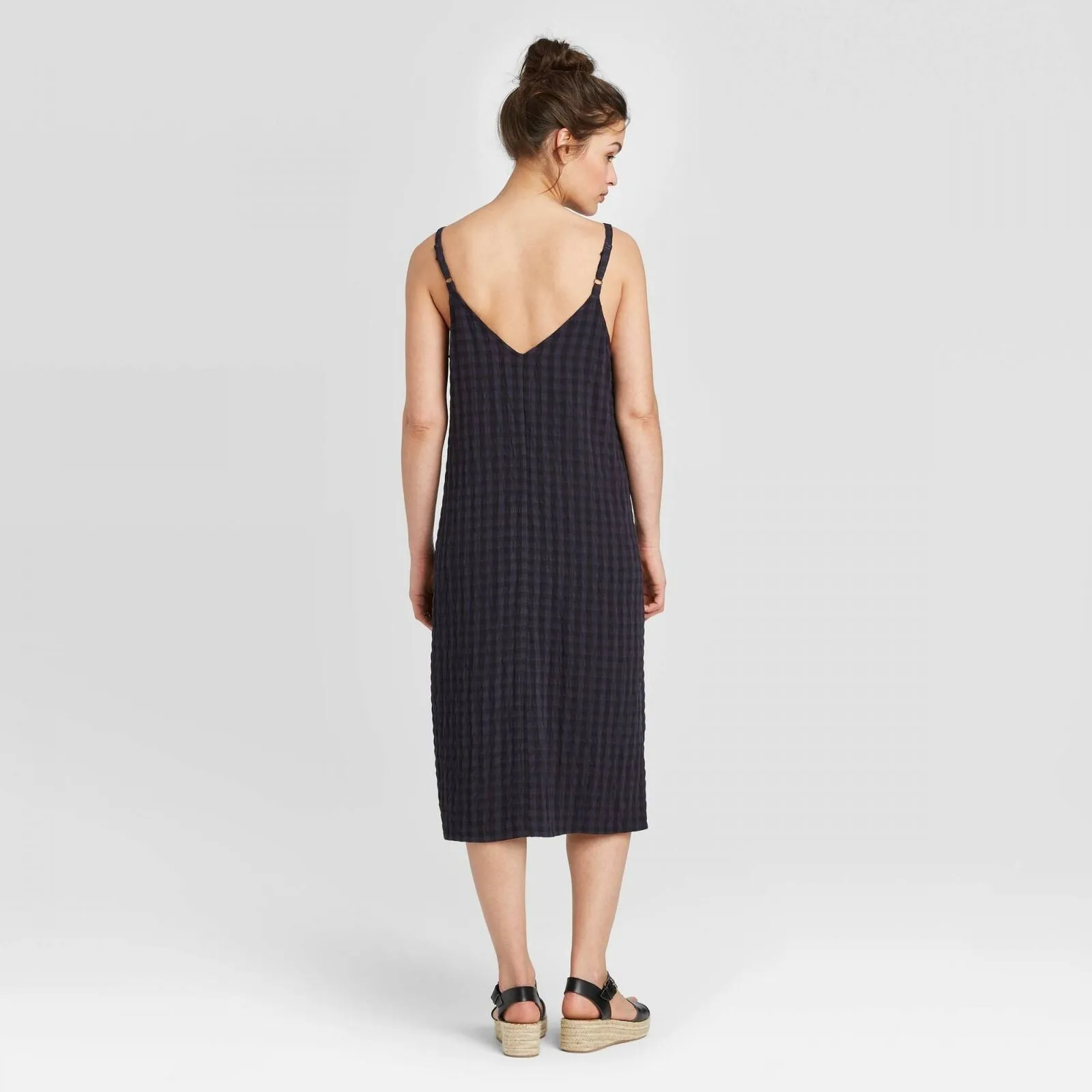 Universal Thread Women's Plaid Sleeveless Midi Slip Dress