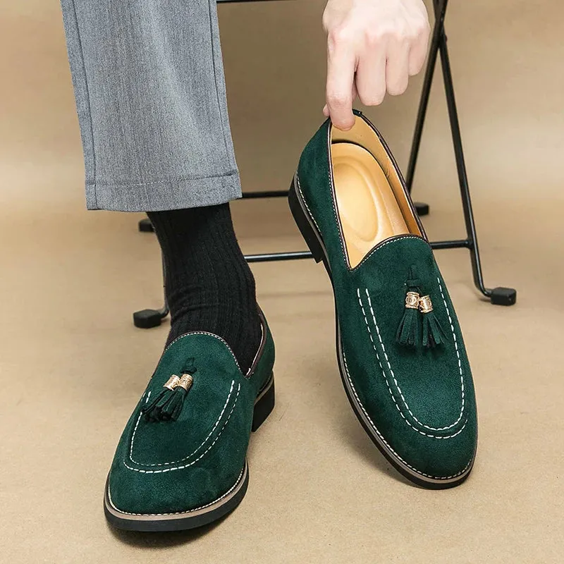 VELLURO LEATHER LOAFERS