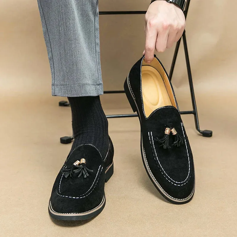 VELLURO LEATHER LOAFERS