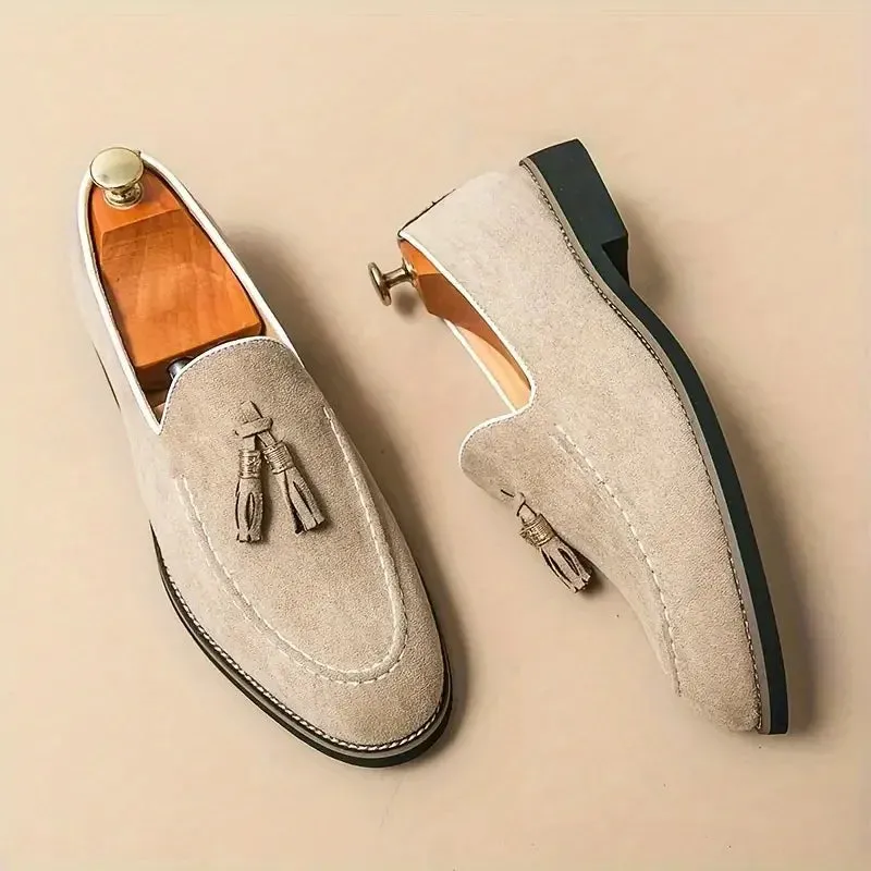 VELLURO LEATHER LOAFERS