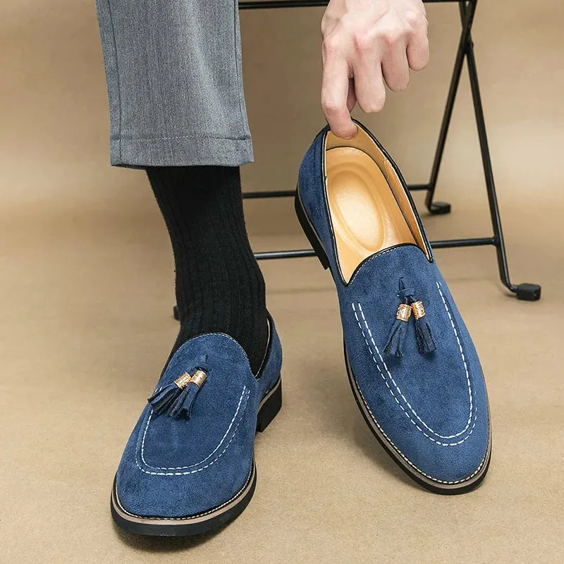 VELLURO LEATHER LOAFERS