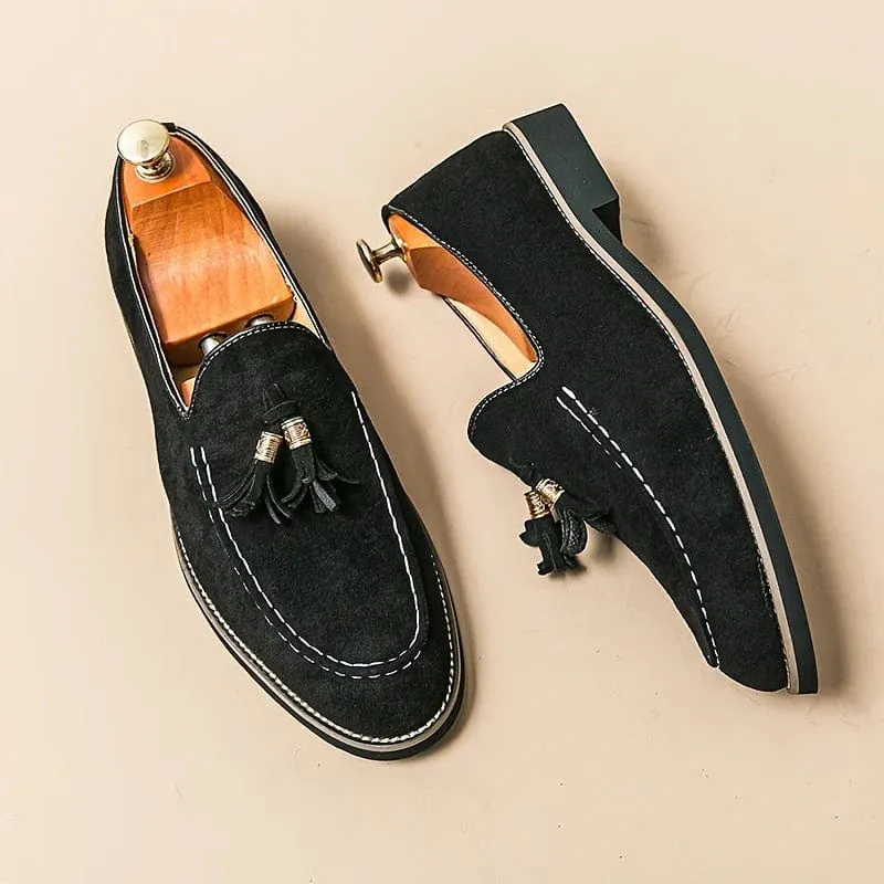 VELLURO LEATHER LOAFERS