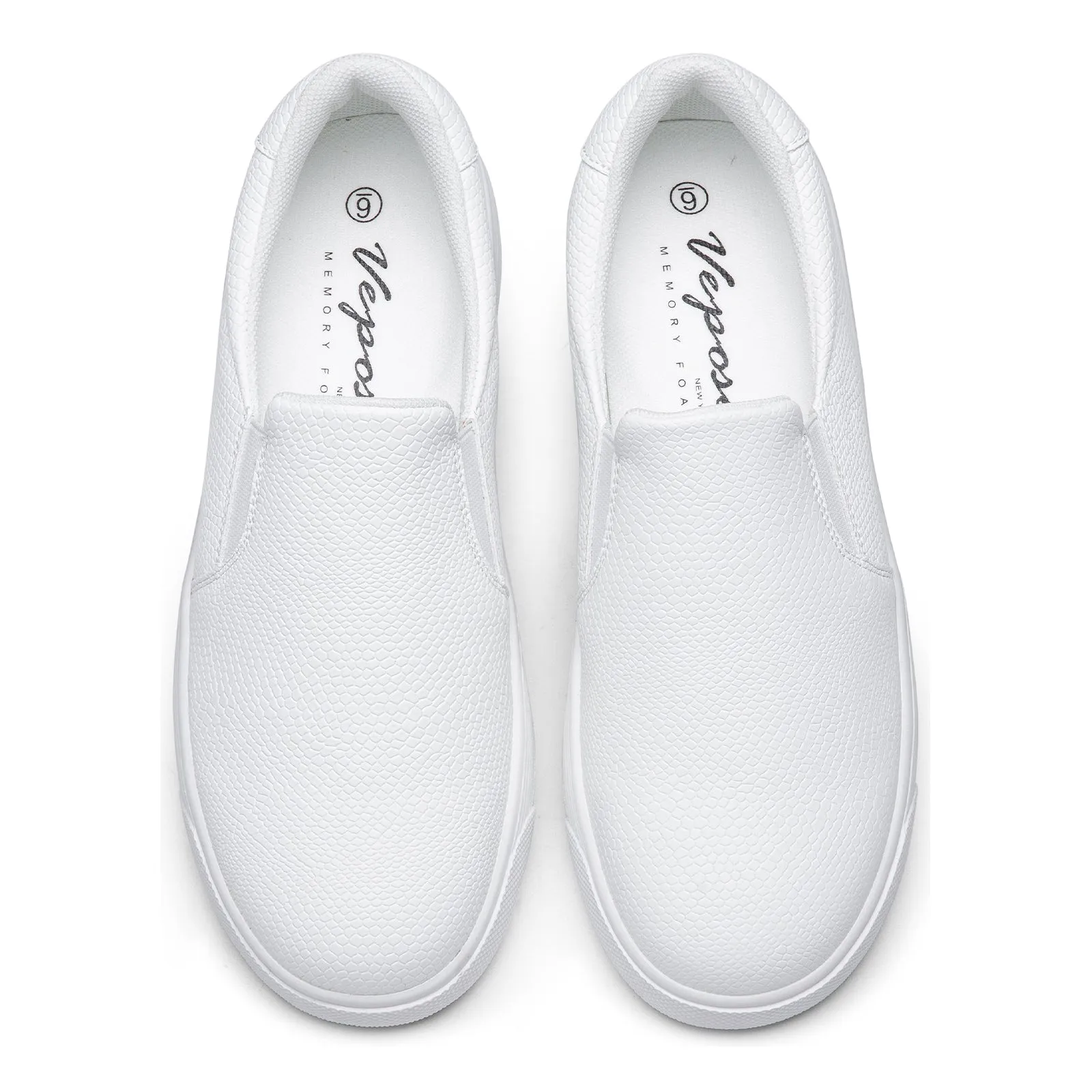Vepose 8008 Slip on Sneakers Women Fashion Sneakers Comfortable Casual Loafers Shoes with Memory Foam