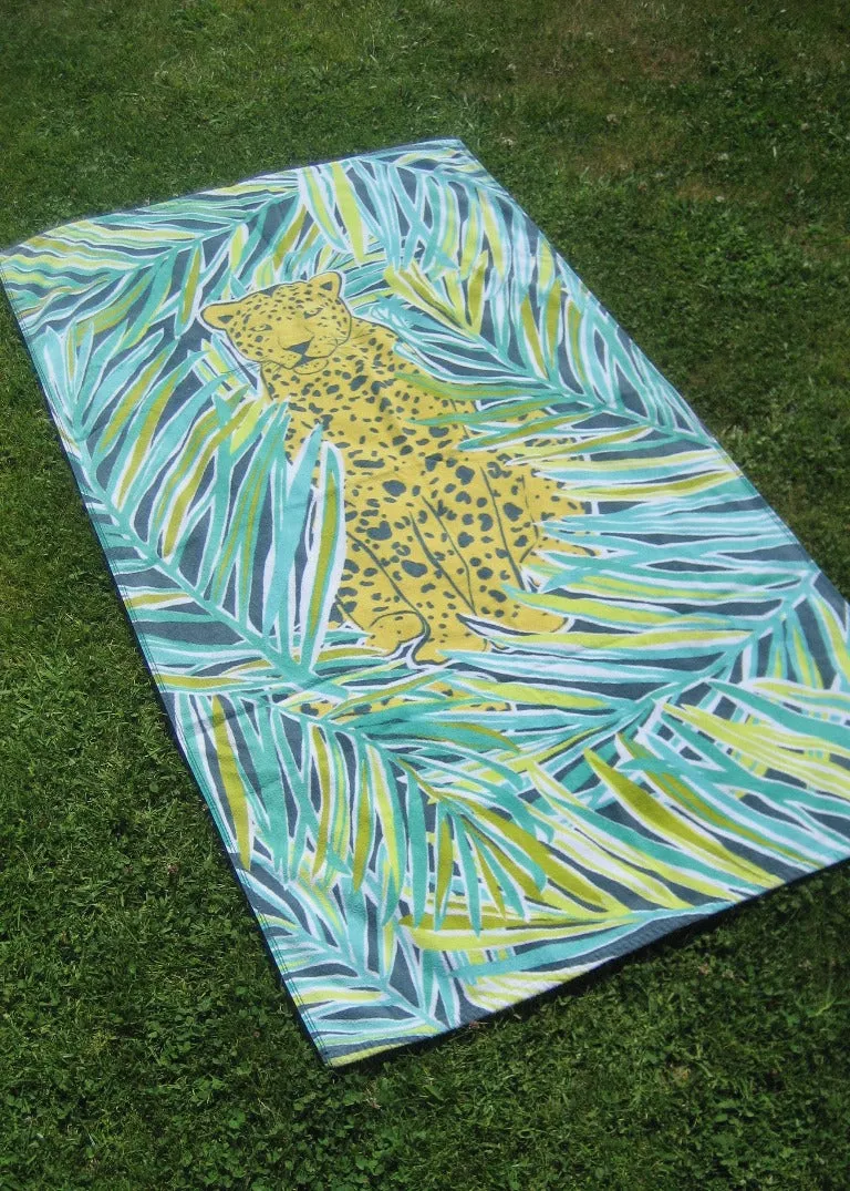 Vintage Jungle Graphic Beach Towel