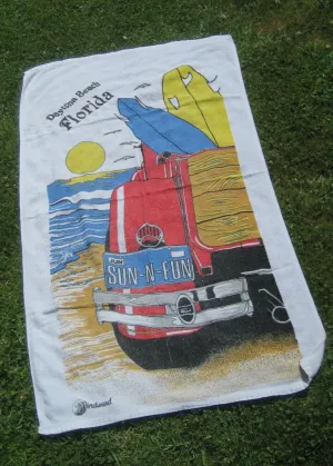 Vintage Sun N Fun Graphic Beach Towel