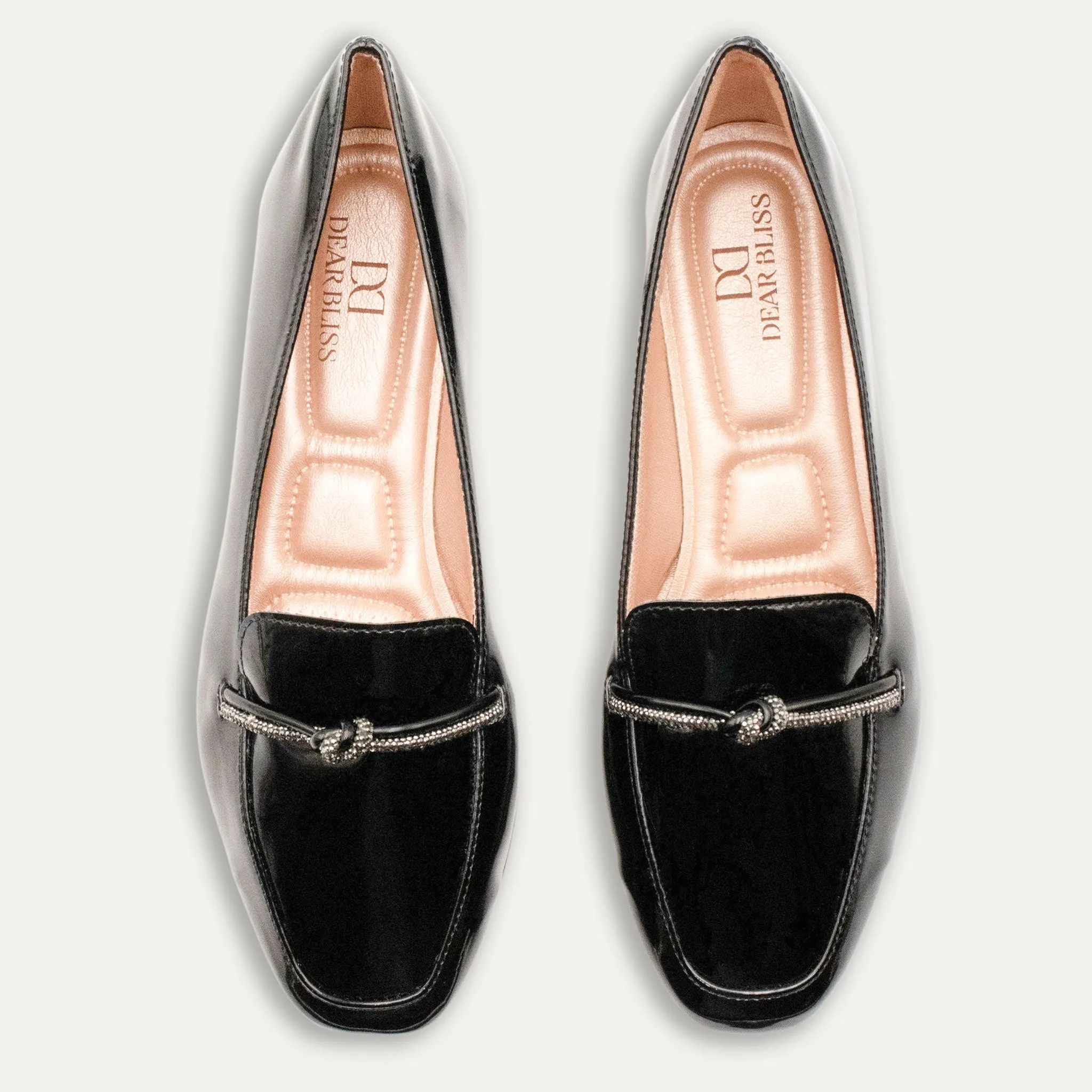 Viv Black Round Toe Loafers