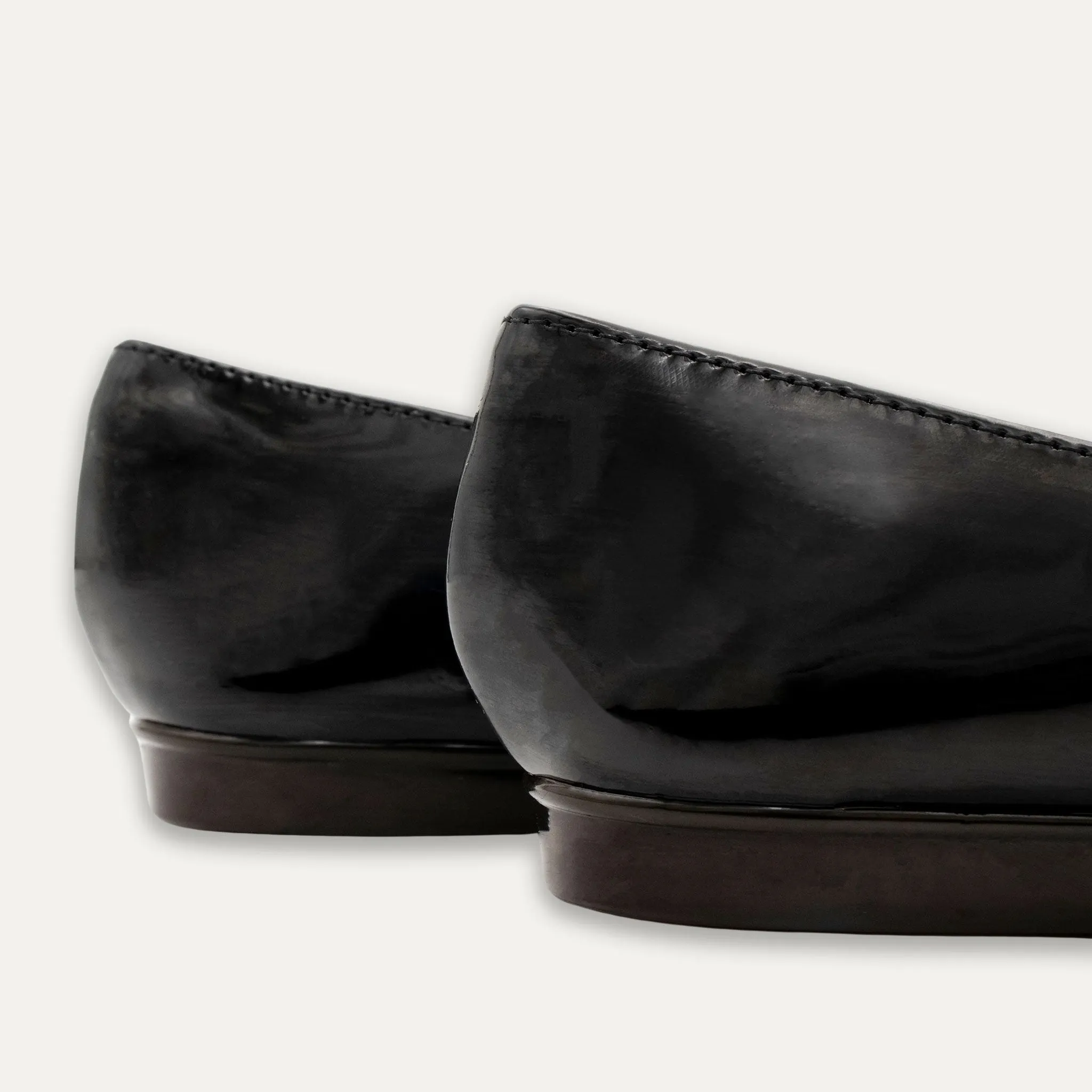 Viv Black Round Toe Loafers