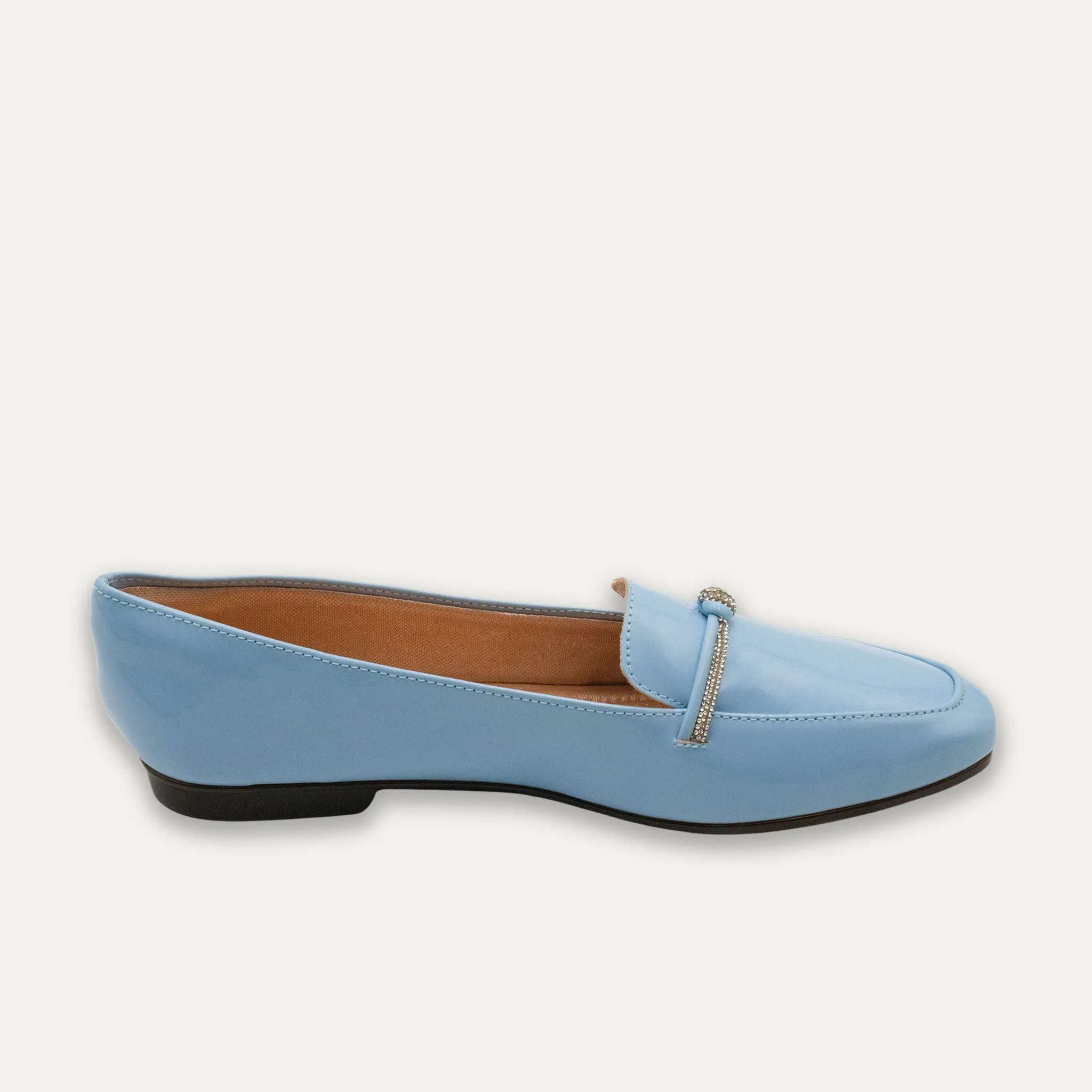 Viv Blue Round Toe Loafers
