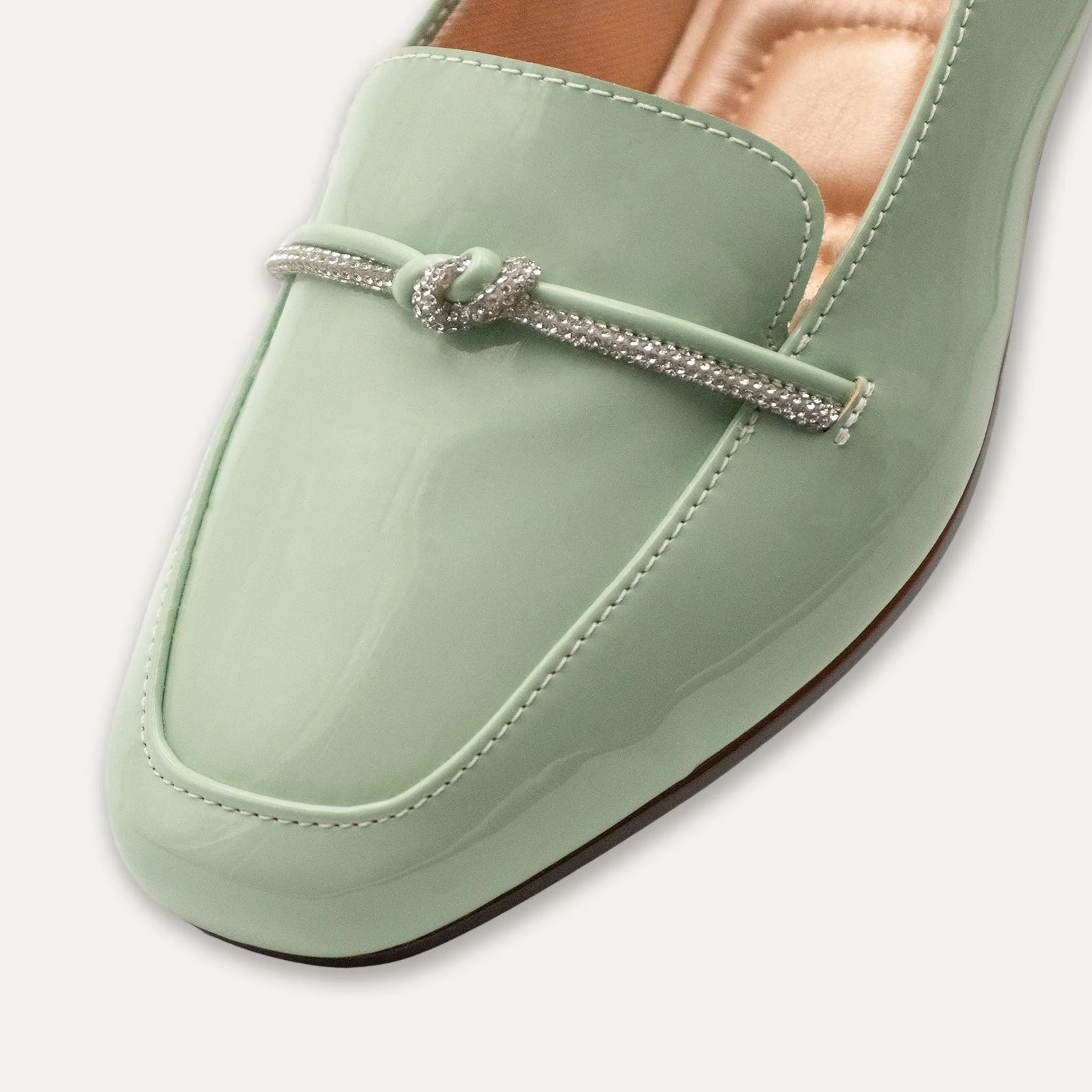 Viv Matcha Round Toe Loafers
