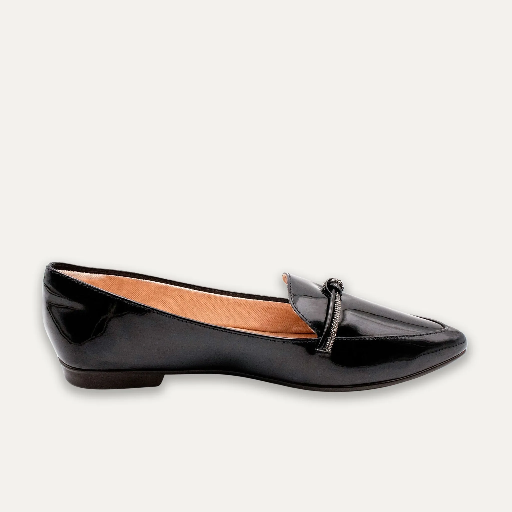 Viviana Black Pointed Toe Loafers