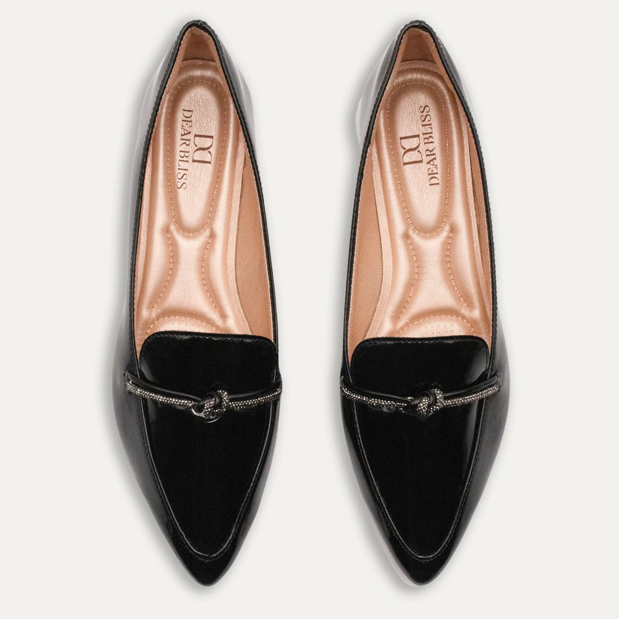Viviana Black Pointed Toe Loafers