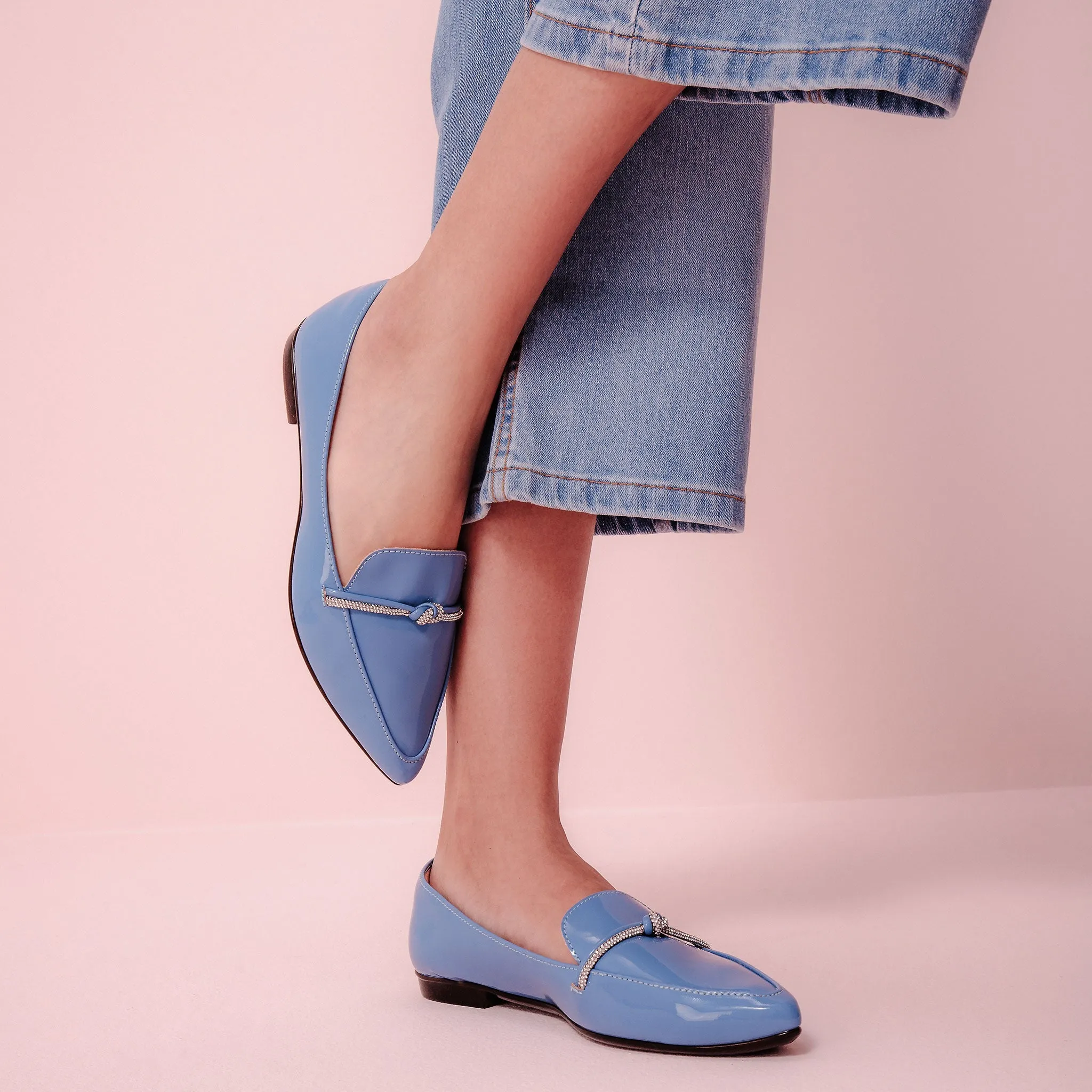 Viviana Sky Pointed Toe Loafers