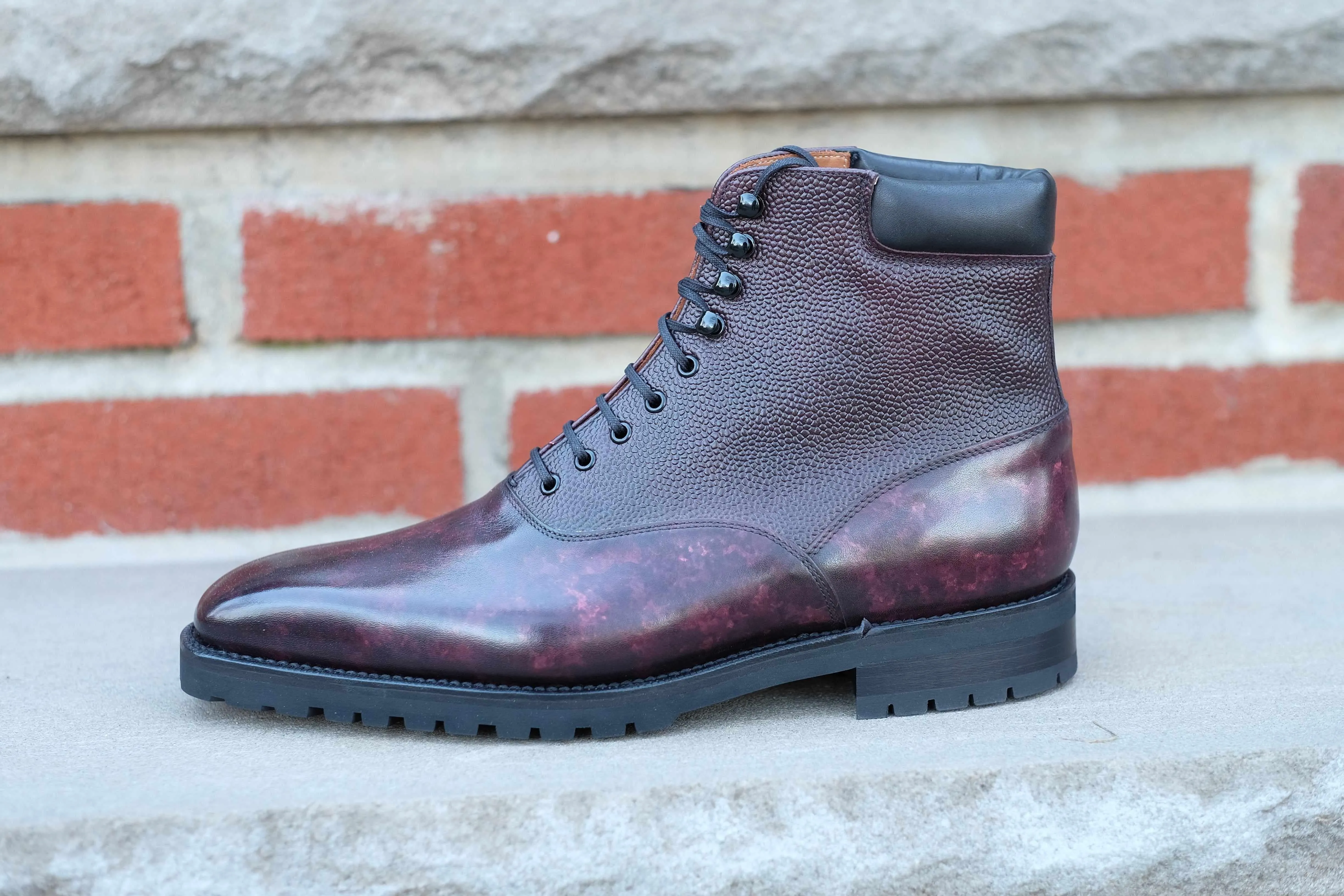 Wedgwood Redux - Plum Marble Patina / Plum Calf Grain - PRE SALE