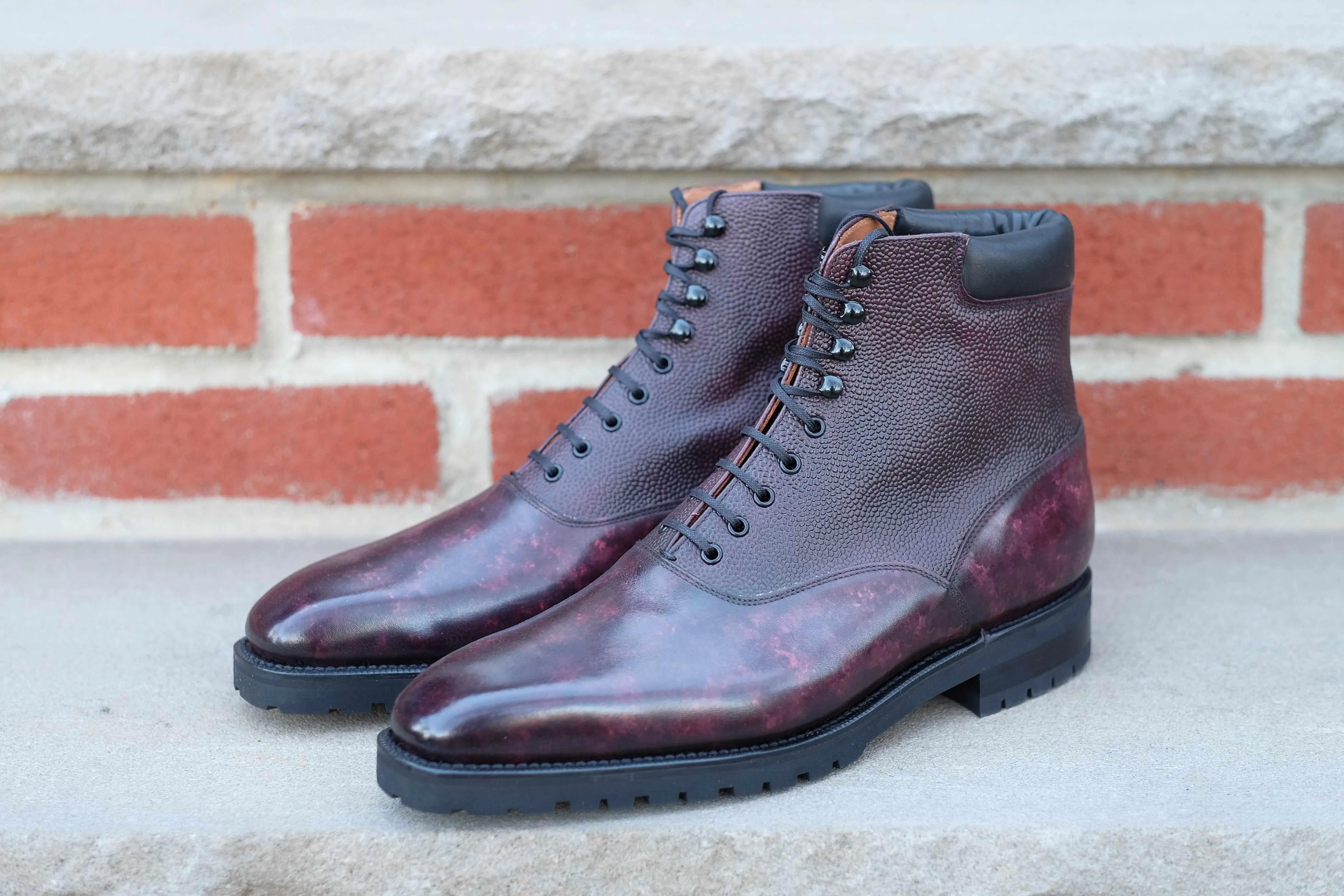 Wedgwood Redux - Plum Marble Patina / Plum Calf Grain - PRE SALE