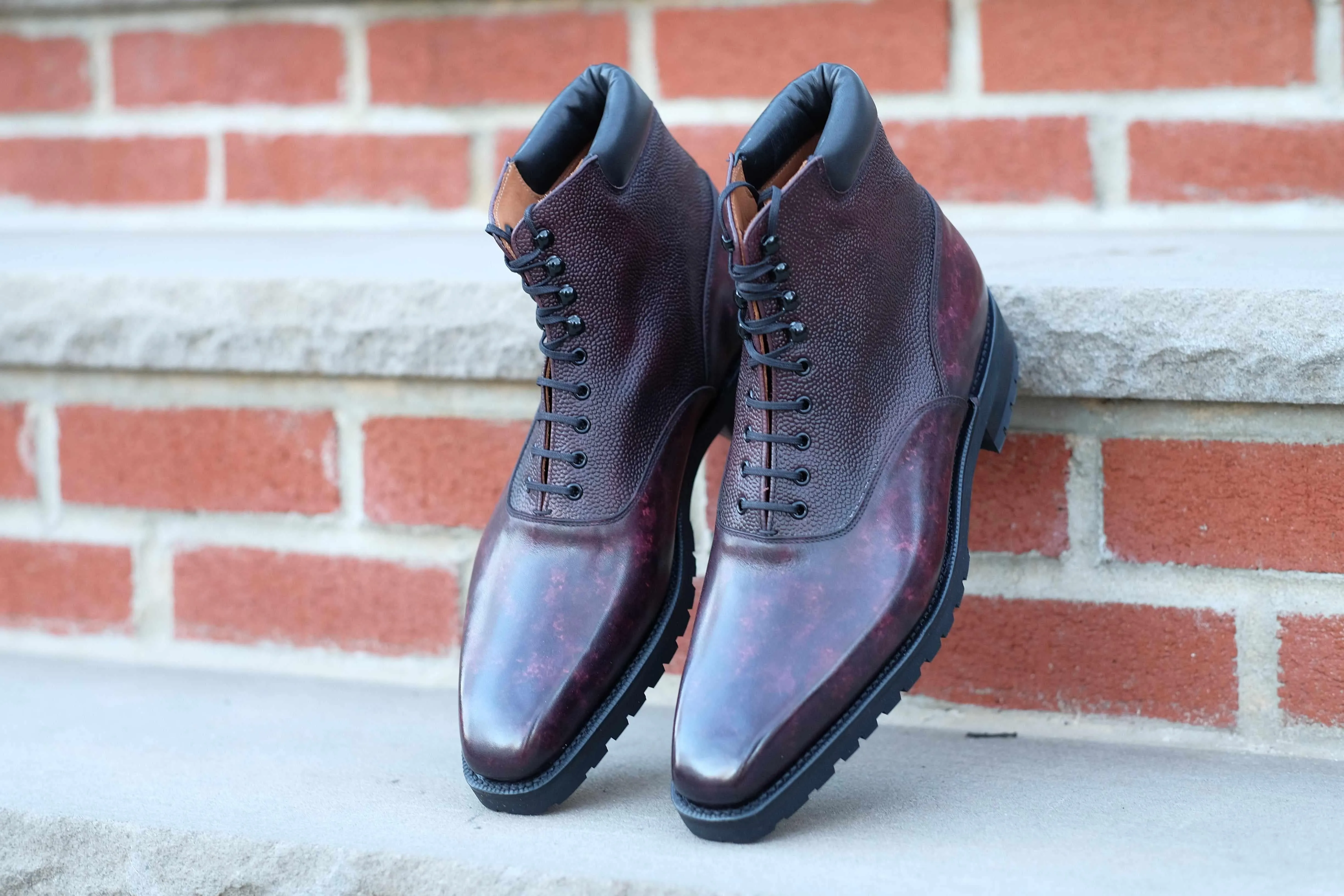 Wedgwood Redux - Plum Marble Patina / Plum Calf Grain - PRE SALE