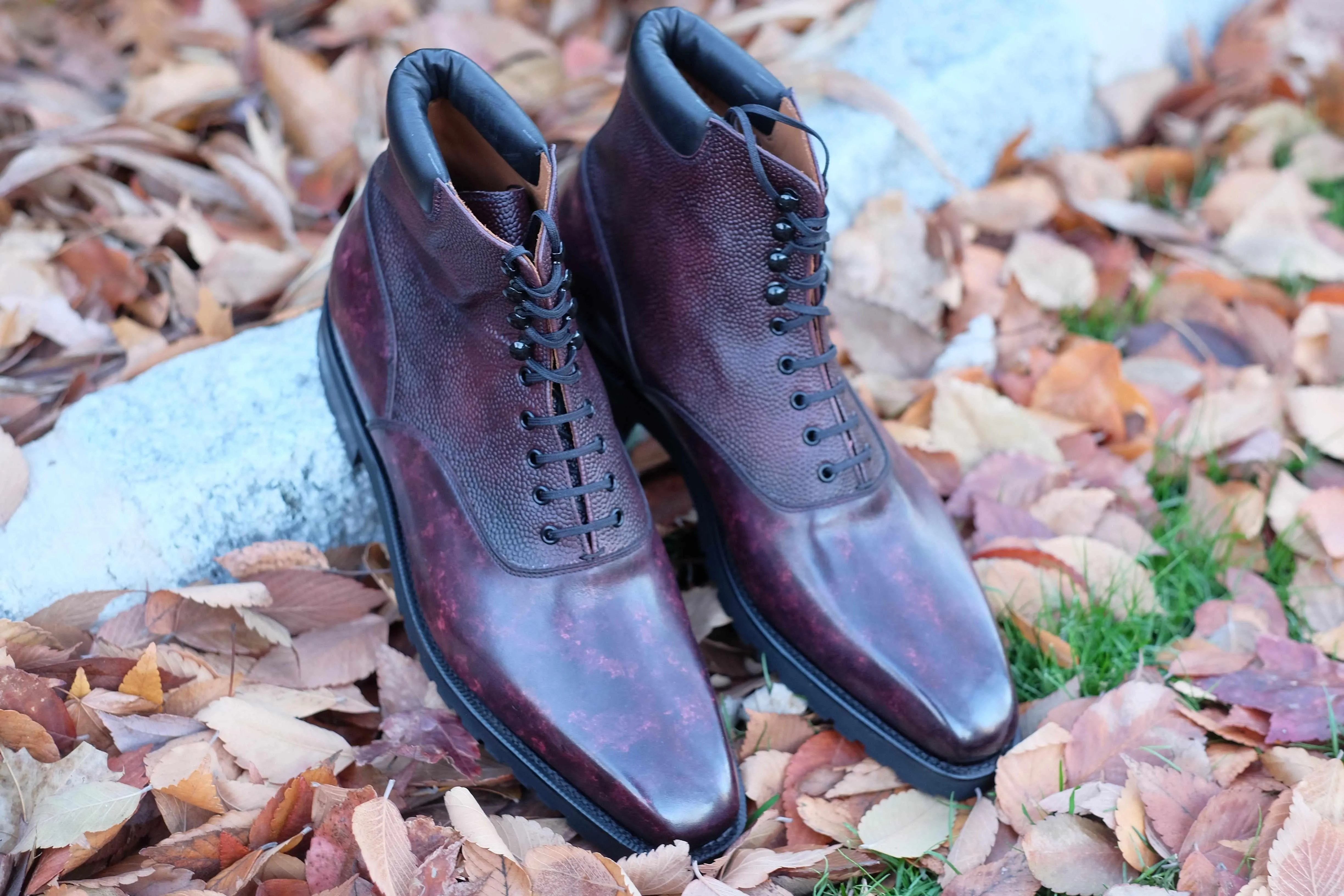 Wedgwood Redux - Plum Marble Patina / Plum Calf Grain - PRE SALE