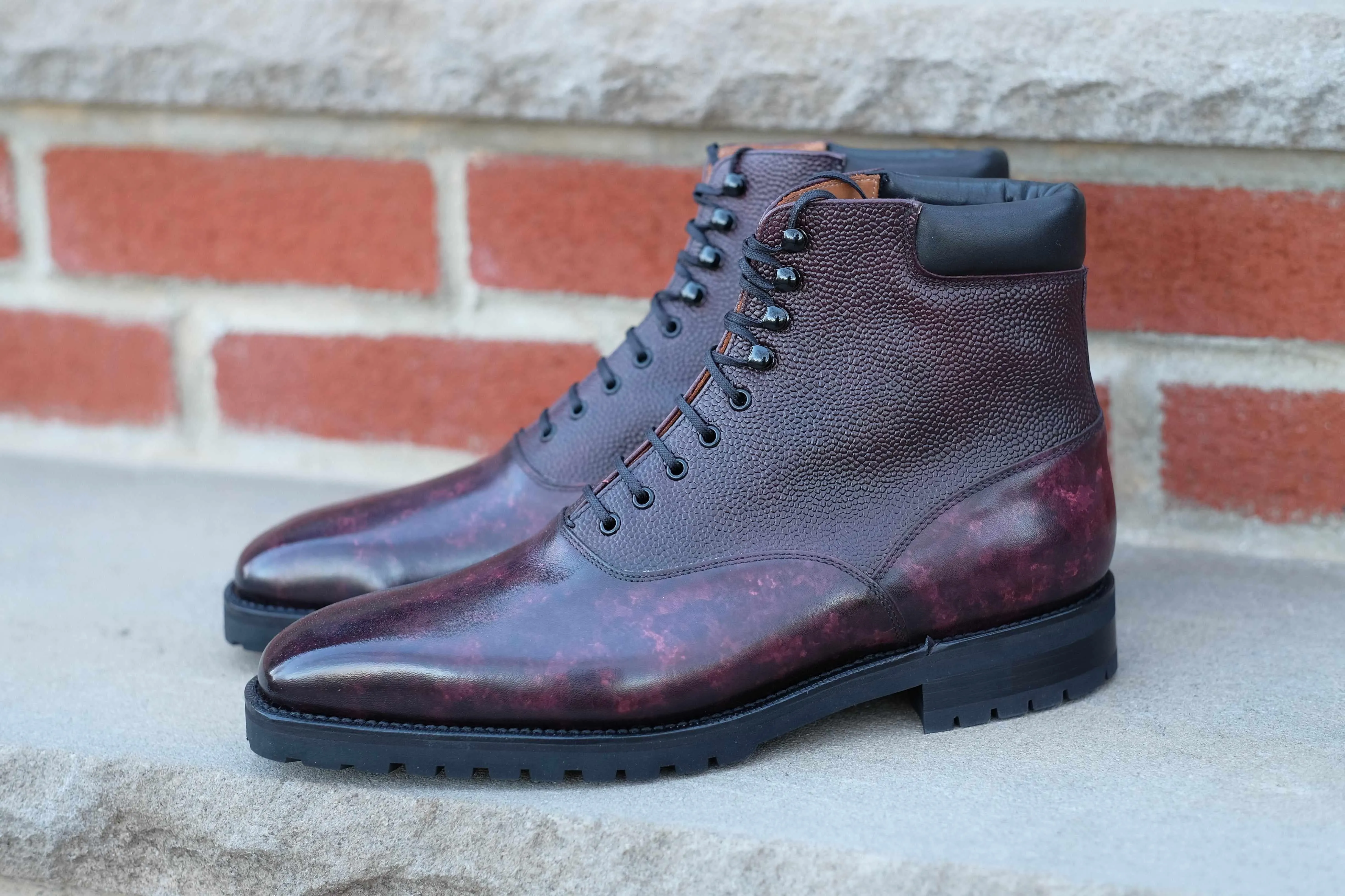Wedgwood Redux - Plum Marble Patina / Plum Calf Grain - PRE SALE