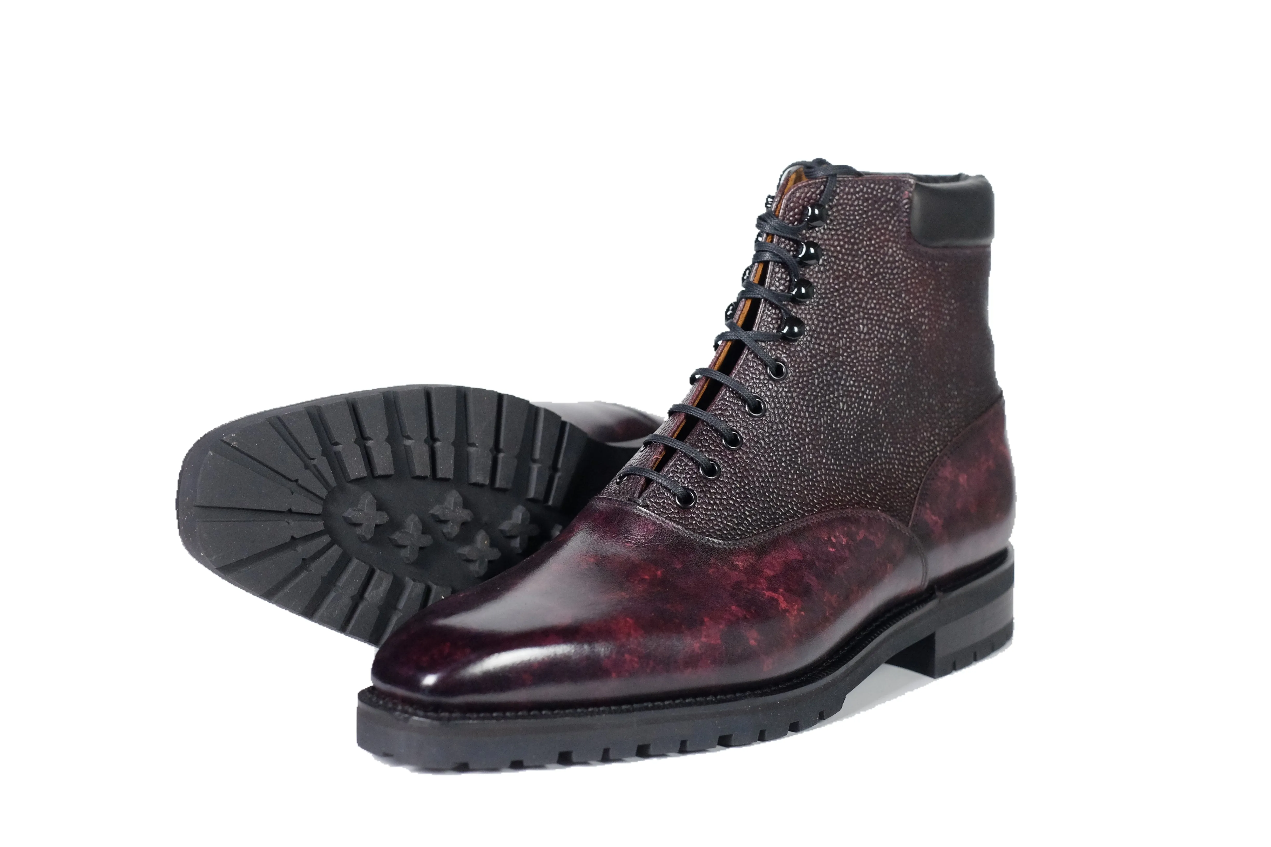 Wedgwood Redux - Plum Marble Patina / Plum Calf Grain - PRE SALE