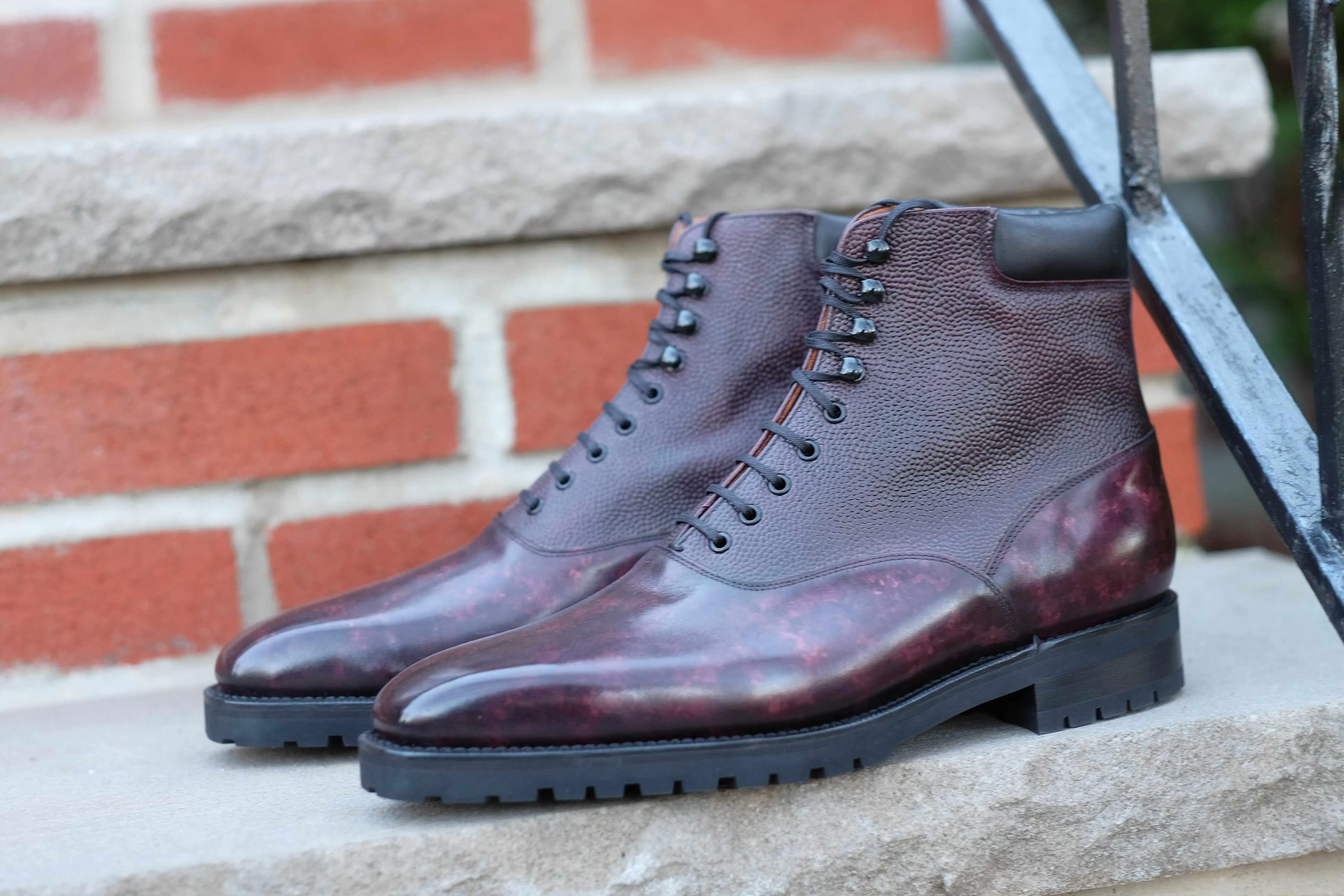 Wedgwood Redux - Plum Marble Patina / Plum Calf Grain - PRE SALE