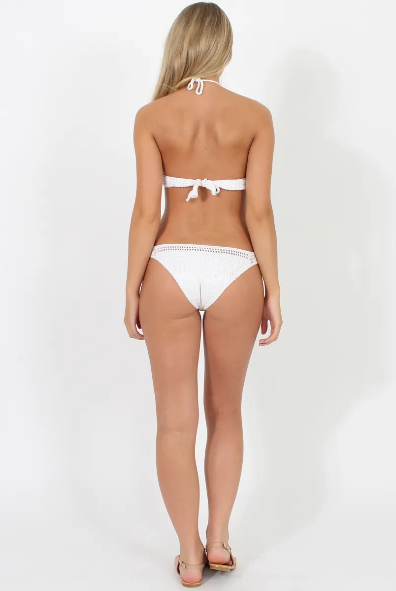 White Crochet Tassel Bikini - Makeyla