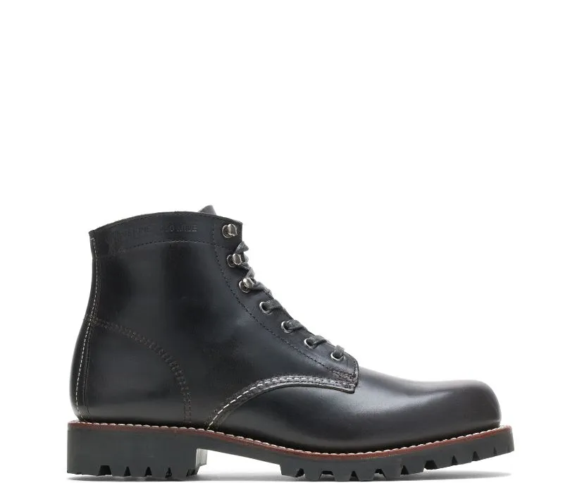 【Wolverine 1000 Mile】戶外用大底 黑色／Plain-Toe Rugged Boot