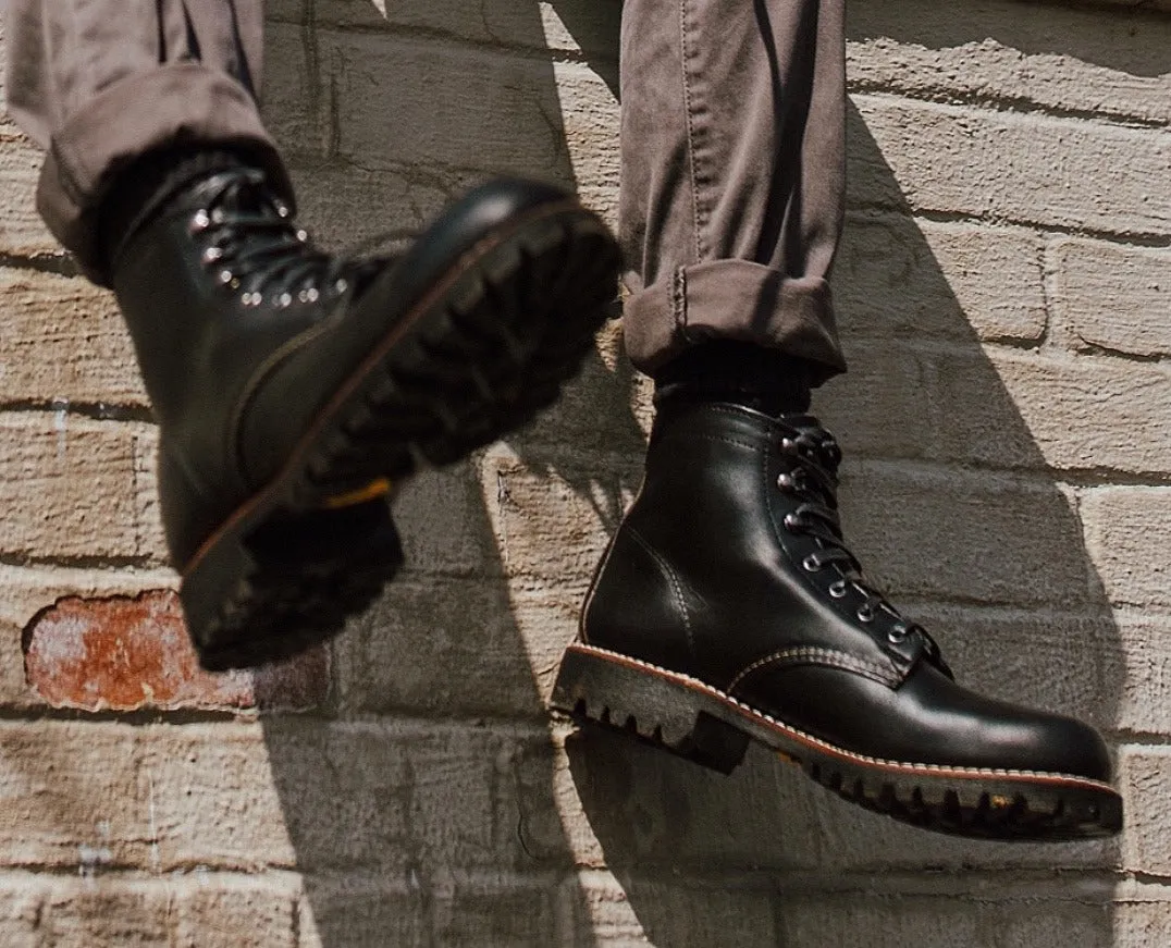 【Wolverine 1000 Mile】戶外用大底 黑色／Plain-Toe Rugged Boot