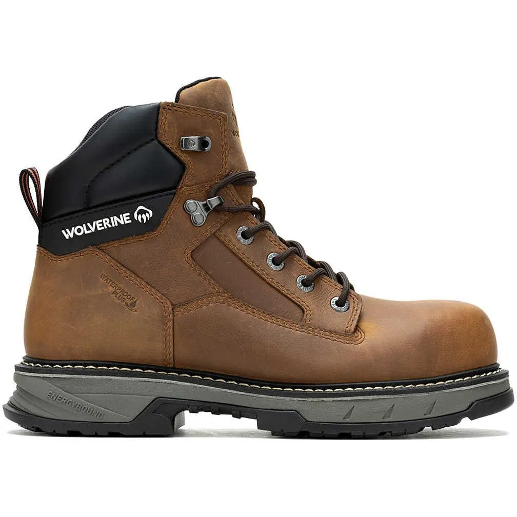 Wolverine Men's Reforce 6" Carbonmax Comp Toe WP Work Boot- Cashew- W241023
