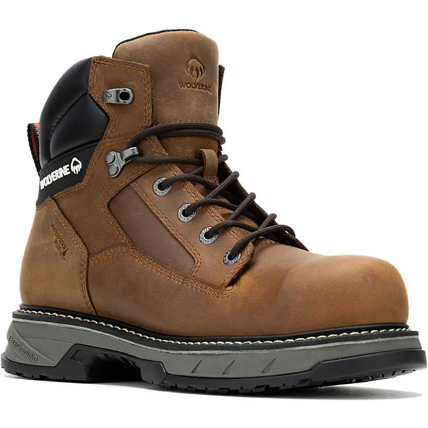 Wolverine Men's Reforce 6" Carbonmax Comp Toe WP Work Boot- Cashew- W241023
