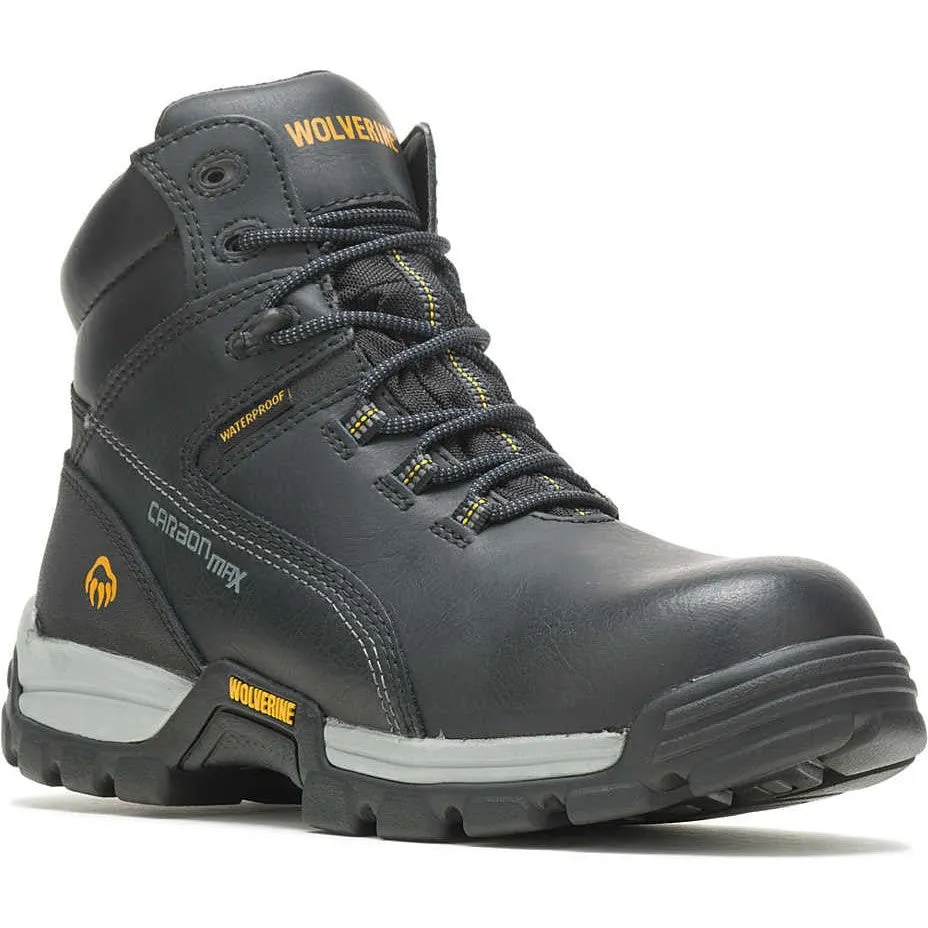 Wolverine Men's Tarmac 6" Comp Toe WP Work Boot- Black- W10304