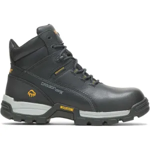 Wolverine Men's Tarmac 6" Comp Toe WP Work Boot- Black- W10304